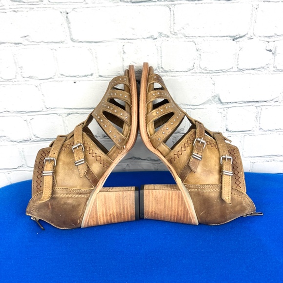 🚫SOLD! •BRAND NEW! |•FREEBIRD🦅BY STEVEN•| Connor Sandal Bootie Distressed Leathe - Picture 6 of 16